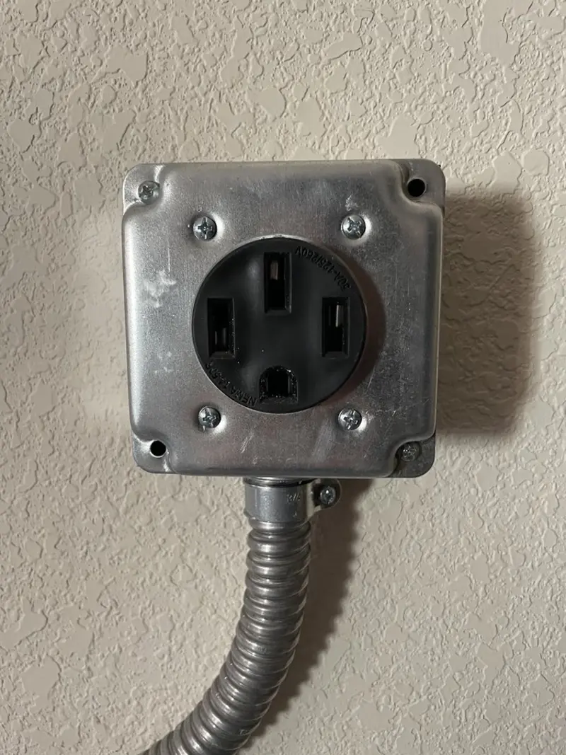 NEMA 14-50 outlet installed for Electrical Panel Upgrade in Orcutt